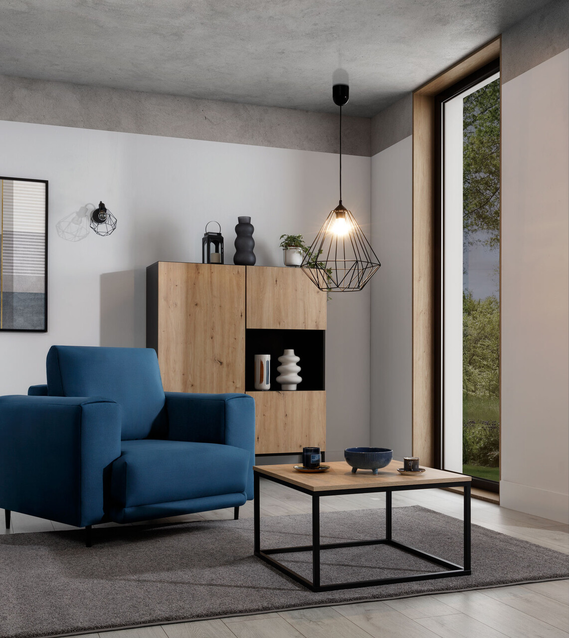 Lustra ELTAP, Benigne, 35x90 cm, 1xE27, 15W, otel, negru - imagine 6